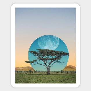 Moon Tree Sticker